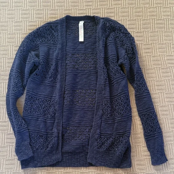 100% Cotton Navy Blue Women's Sweater - Picture 1 of 6